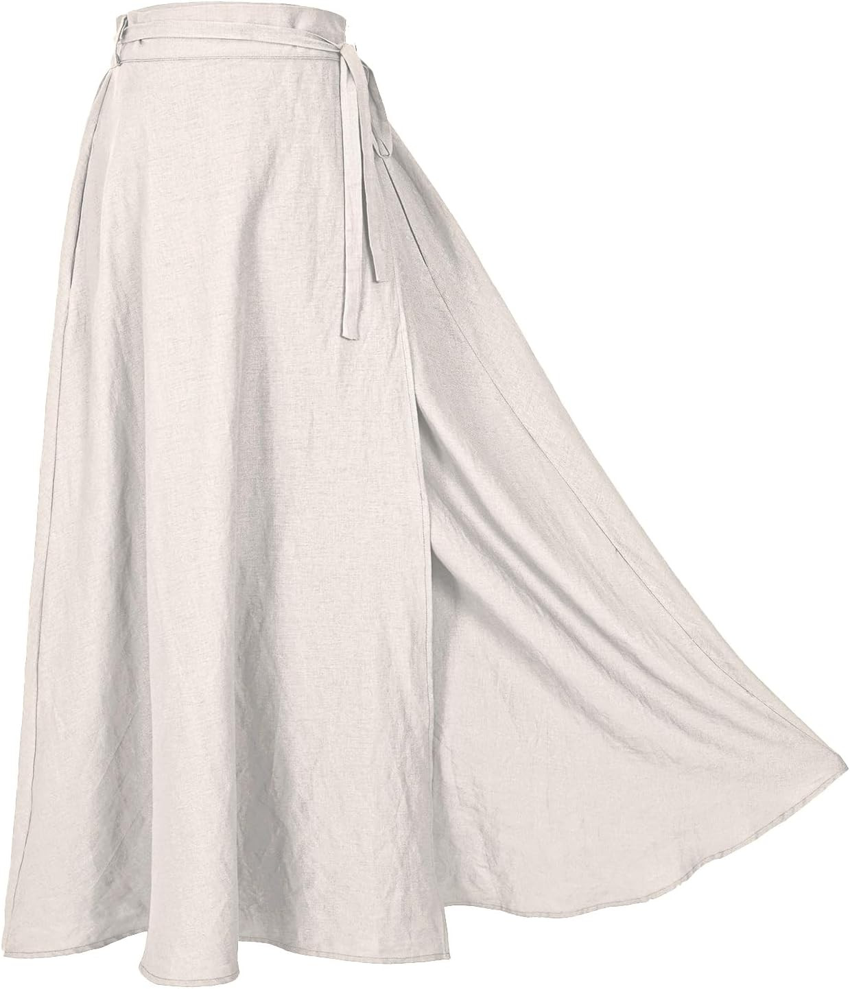 Womens Wrap Skirt Ankle-Length Vintage Linen Skirts | Amazon (US)