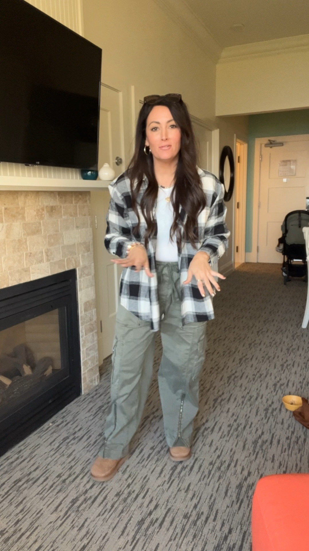 • medium flannel
• size 8 tee
• size medium pants 
• Uggs true to size - if between, go up

#LTKStyleTip #LTKSeasonal #LTKFindsUnder50