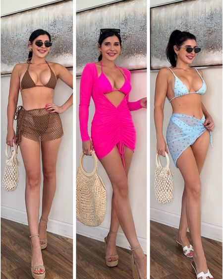 My favorite three piece bikini sets 💙

#LTKStyleTip #LTKSeasonal #LTKSwim