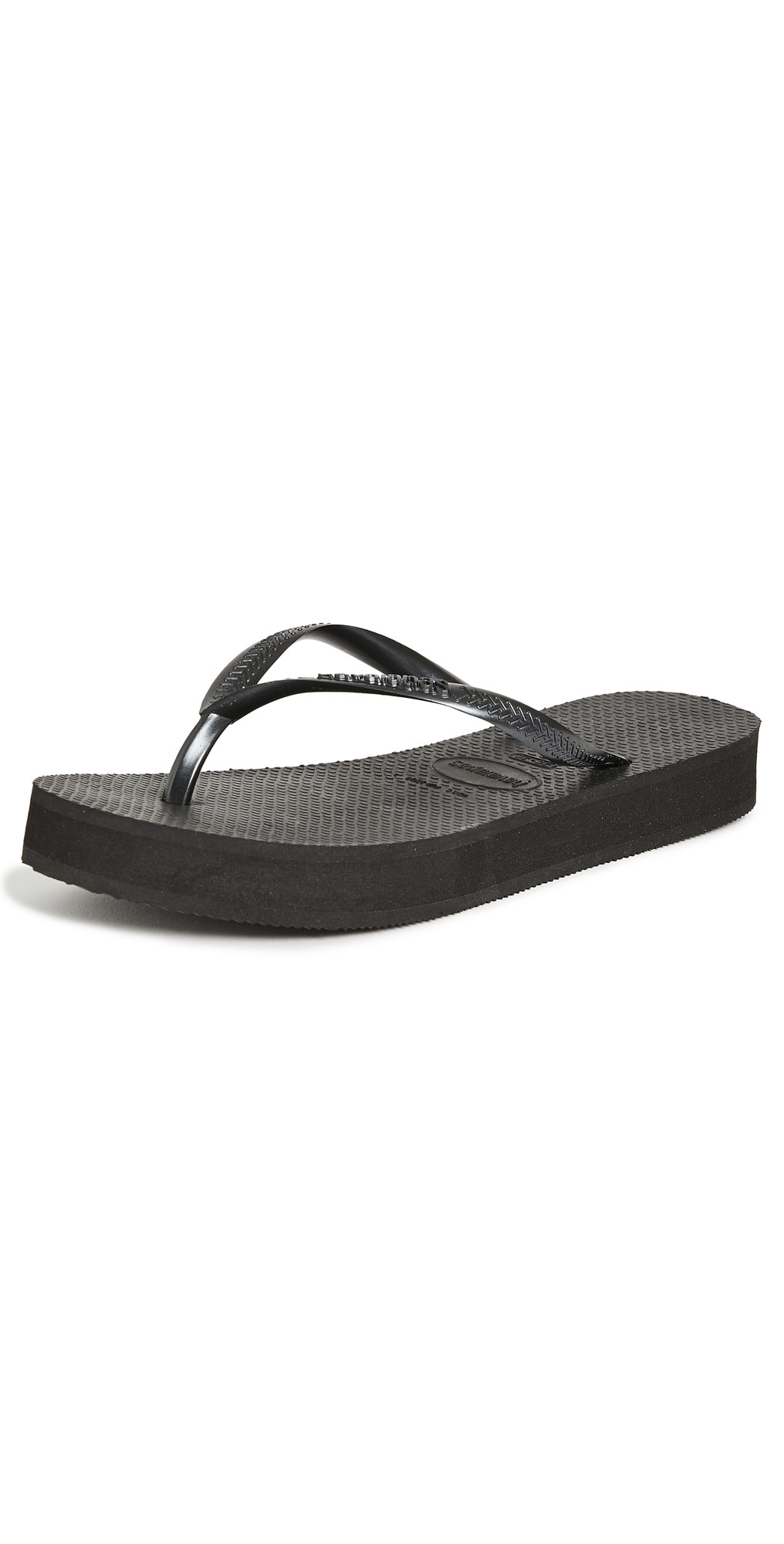 Havaianas Slim Flatform Flip Flops Black 7/8 | Shopbop