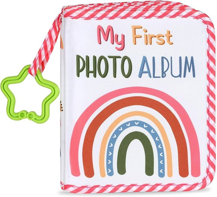 Baby's My First Family Album Soft Photo Cloth Book Boho Rainbow My First Book of Photos Baby Memo... | Amazon (US)