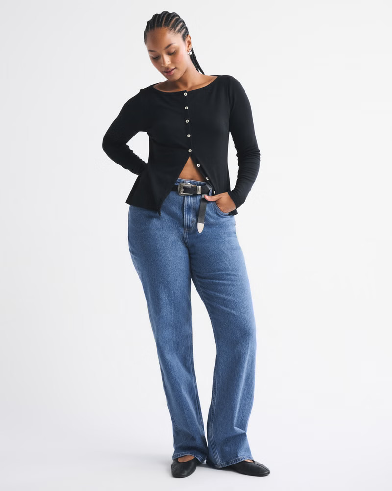 Curve Love High Rise 90s Relaxed Jean | Abercrombie & Fitch (UK)