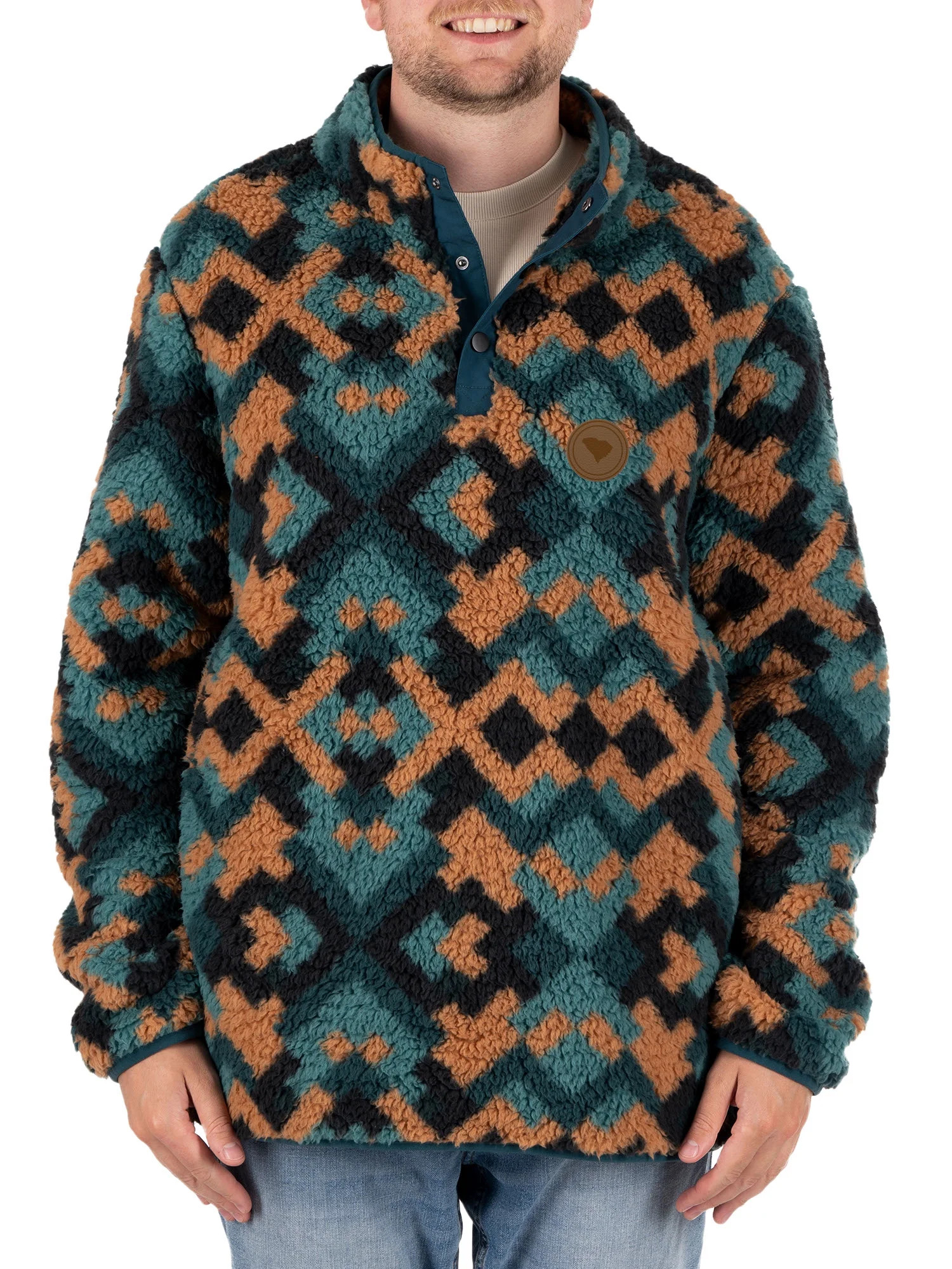 Unisex Custom State South Carolina Pattern Fleece Quarter Snap Pullover Sweater from Home Free, S... | Walmart (US)