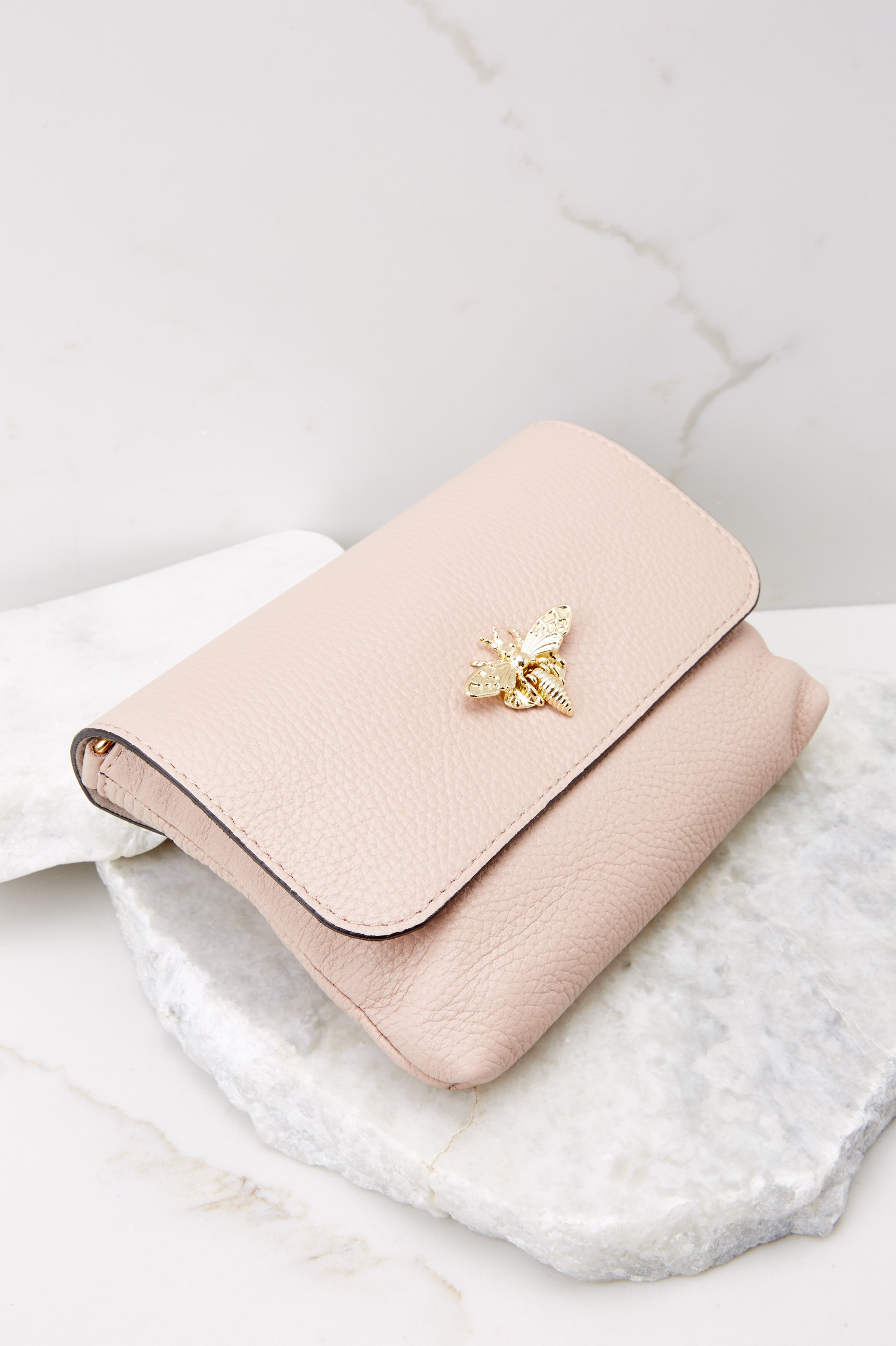 Work Smarter Blush Leather Bag | Red Dress 