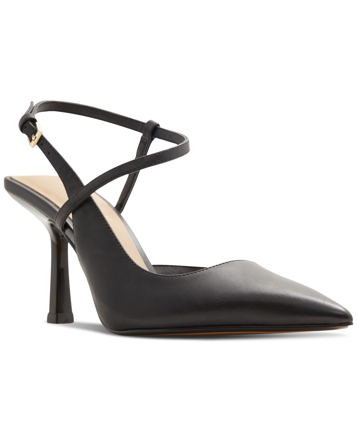 Aldo Women's Brunette Strappy Pointed-Toe Dress Heels - Black | Macy's