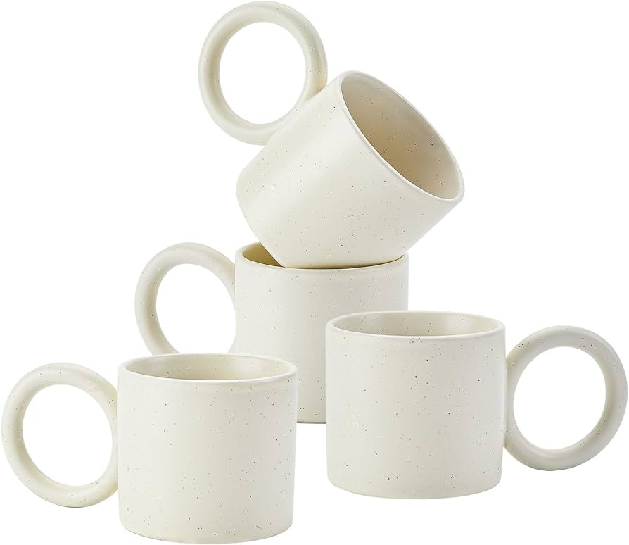 CREATIVELAND Coffee Mug,Ceramic Coffee Mugs Stoneware Coffee Cups with Handle for Latte, Espresso... | Amazon (US)