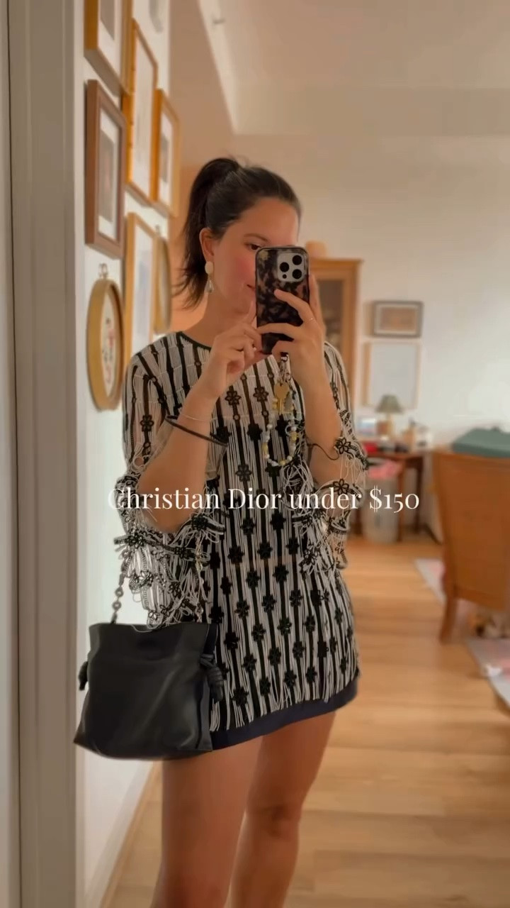 I know the real real can be overwhelming especially because most people use social media to complain about TRR, but there are so many wonderful finds like this Christian Dior top which was 75% off TRR price because everyone just kept skipping over it. 

Let me know if you want me to do a deep dive on tips I have for thrifting online! 

Comment SHOP if you want the rest of the outfit info or to see what this listing originally looked like!