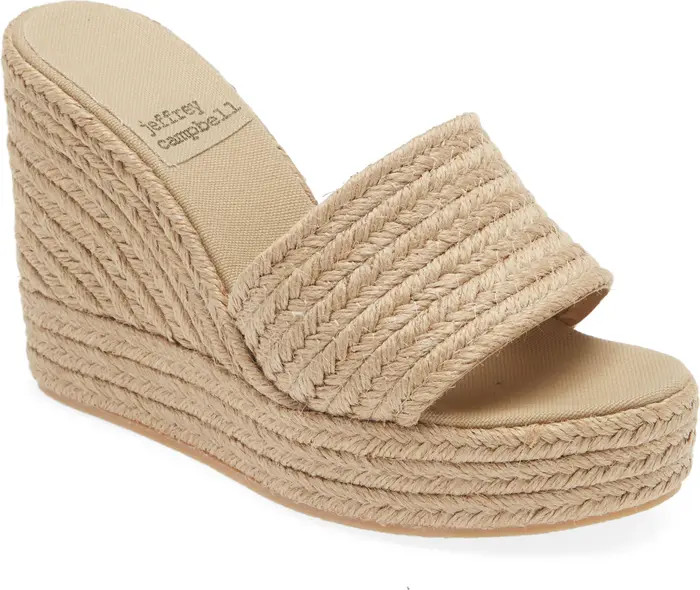 Sunlit Raffia Platform Wedge Sandal (Women) | Nordstrom