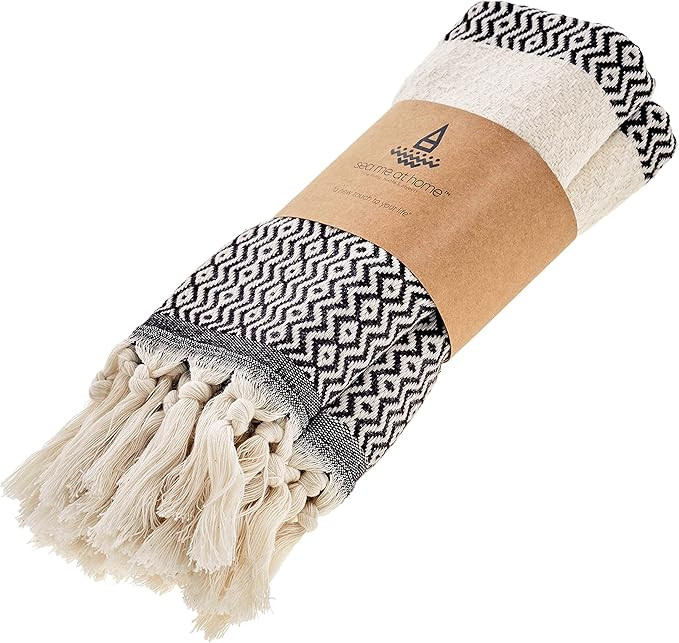 sea me at home 2 Pack Decorative Turkish Hand Towels for Bathroom with Bohemian Design, Dish Towe... | Amazon (US)