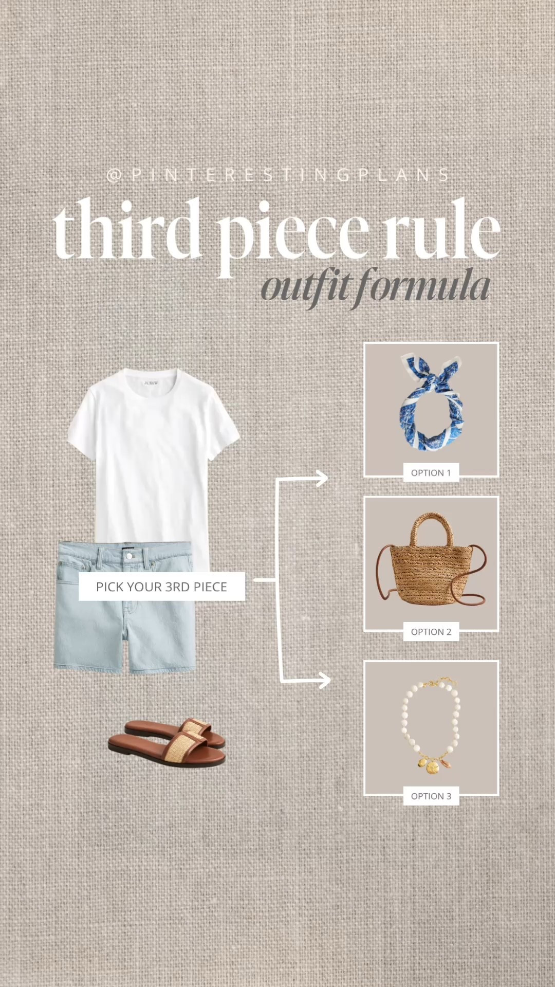 Easy, everyday summer outfit! Which 3rd piece would you pick to complete this look? 

More details on the blog 👉🏻 www.pinterestingplans.com/the-third-piece-rule

#LTKSummerEdit #LTKFindsUnder50 #LTKStyleTip