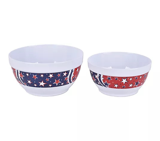 Temp-tations Seasonal Set of 2 Nesting Melamine Bowls - QVC.com | QVC
