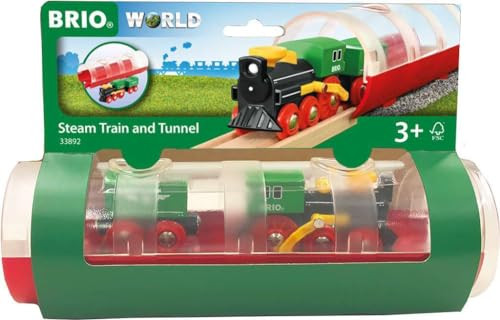 BRIO World 33892 - Classic Steam Train & Tunnel - 3 Piece Wooden Toy Train Set | Perfect for Kids Age 3 and Up | FSC-Certified Wood | Compatible with BRIO Sets | Amazon (US)