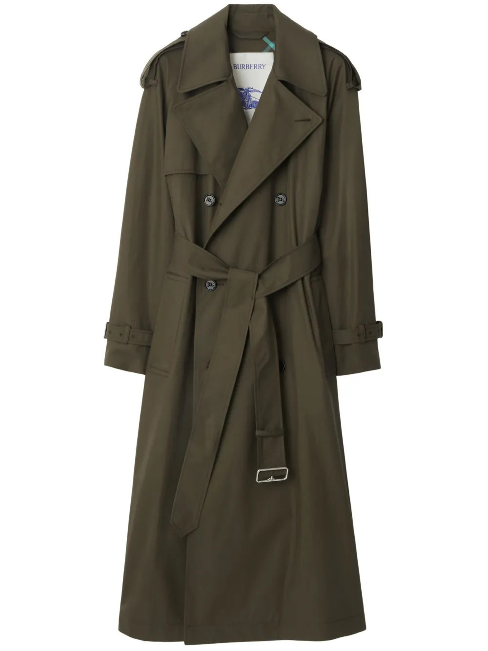 Burberry Castleford double-breasted trench coat - Green | Farfetch Global