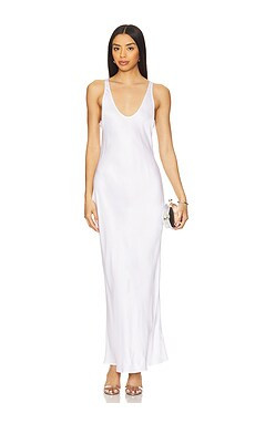 L'AGENCE Akiya Tank Dress in White from Revolve.com | Revolve Clothing (Global)