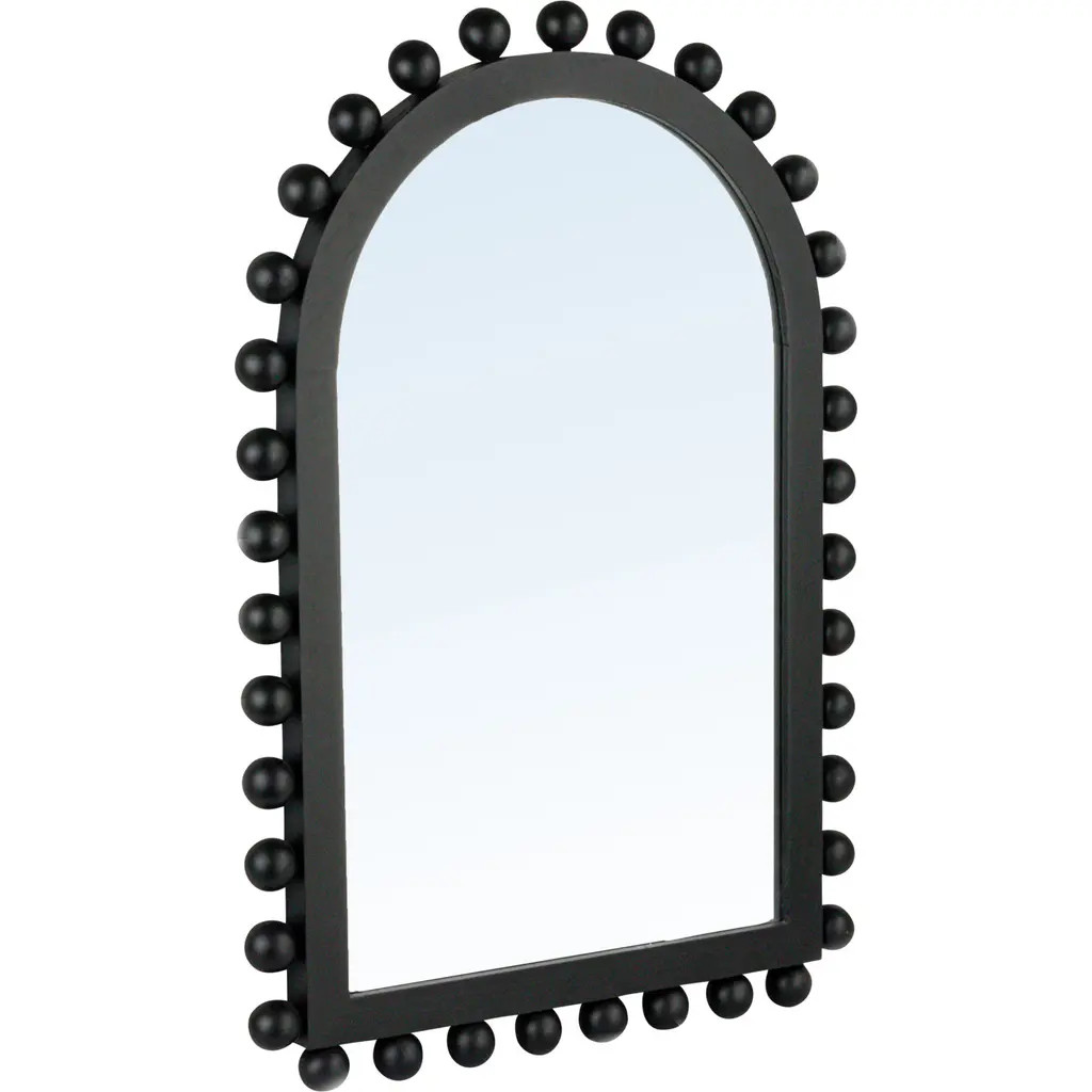 Storied Home Boho-Southwestern Black Firwood Arched Wall Mirror, Black at Nordstrom | Nordstrom