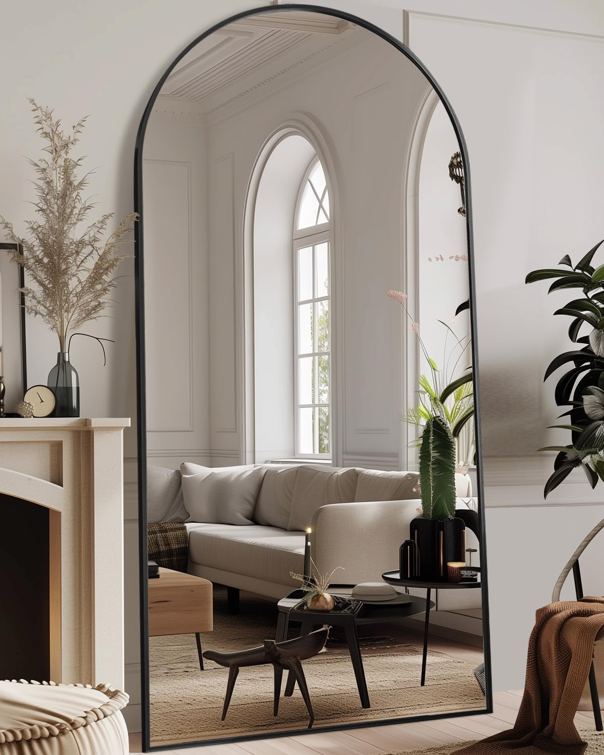 Antok Full Length Mirror, 78"x38" Oversized Floor Mirror Freestanding, Full Body Mirror Floor Sta... | Amazon (US)