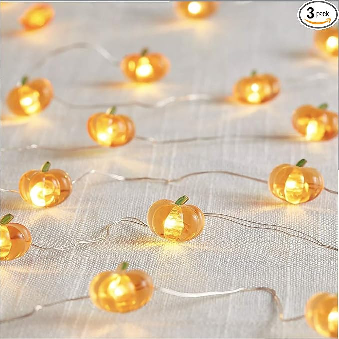 Cute Pumpkin String Lights Fall Pumpkin Fairy Lights Battery Operated for Thanksgiving and Hallow... | Amazon (US)