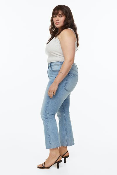 Flared High Crop Jeans - Light denim blue - Ladies | H&M US | H&M (US + CA)
