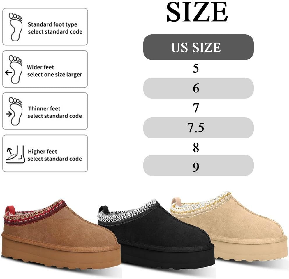 INPAKSA Women's Slippers Platform Mini Boots Short Ankle Boot Fur Fleece Lined Sneakers House sli... | Amazon (US)