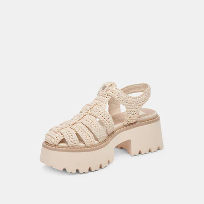 LASLY SANDALS OATMEAL KNIT | DolceVita.com