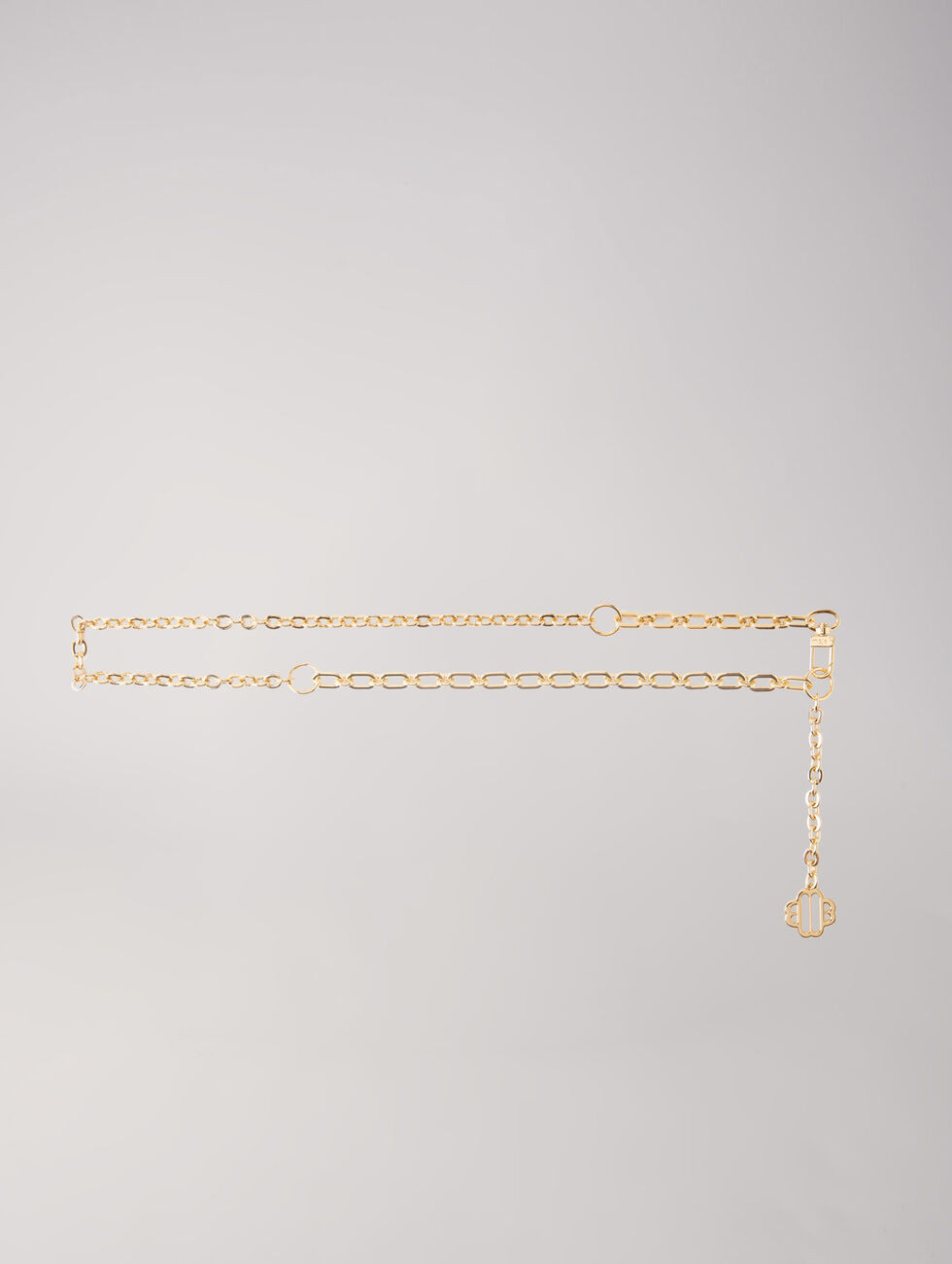 Clover logo chain belt Denim - Jeans for Women | Maje | Maje US