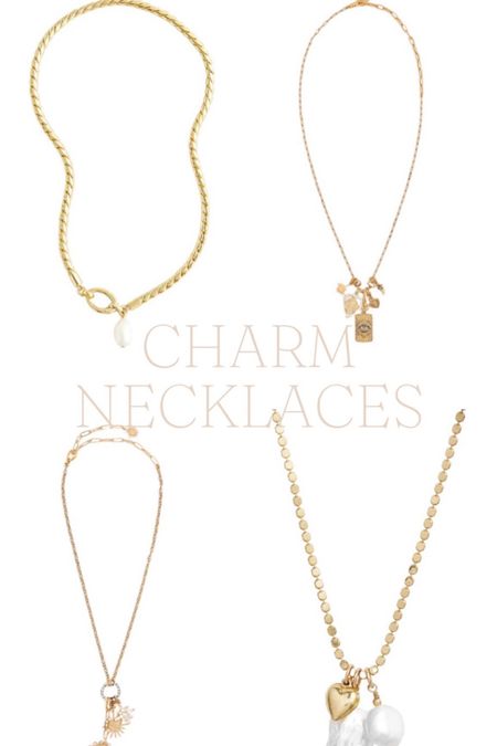 Charm necklaces. Trending for Summer. Fun to wear alone or layer with other necklaces  

#LTKStyleTip #LTKSeasonal