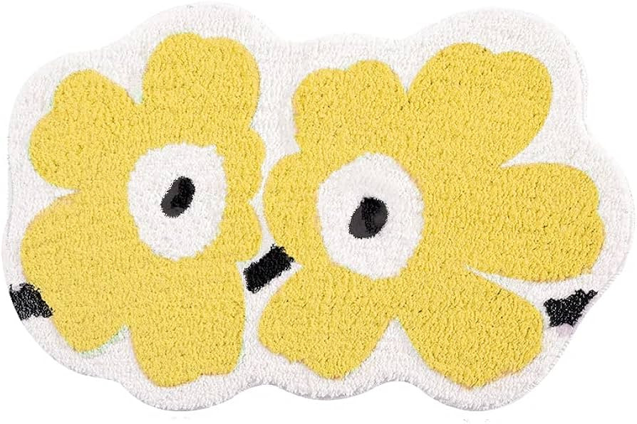 HAPLOVE Flower Shage Bathroom Rug Mat Non-Slip Microfiber Shower Bath Rug Absorbent Bath Mat for ... | Amazon (US)