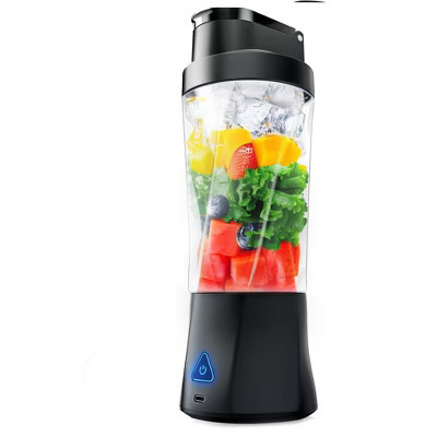 Itopfox Portable Blender, Cordless, 24oz Vessel for Shakes & Smoothies, BPA Free, Leakproof Lid & Sip Spout, USB-C Rechargeable & Self Cleaning | Target