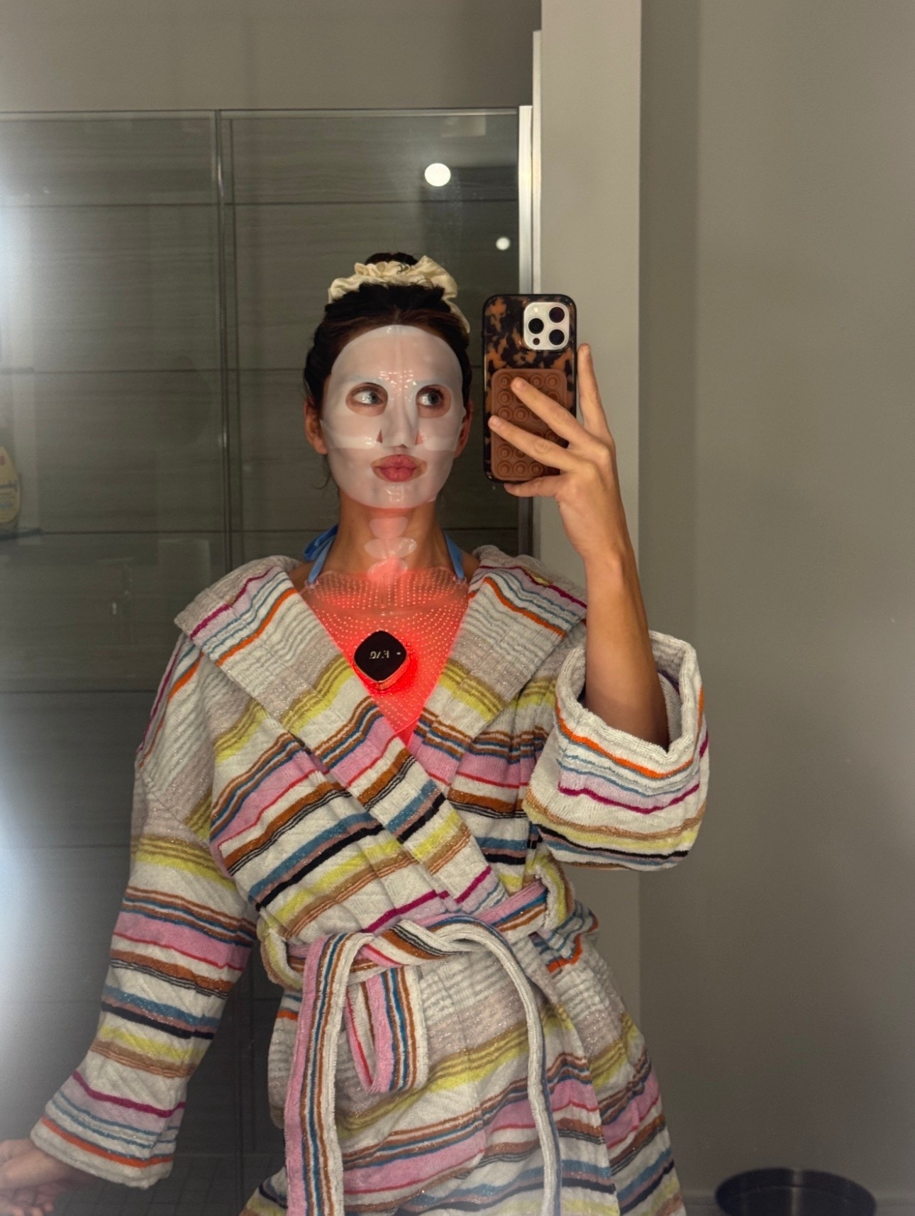 self care with a cute robe 🛁 wearing an XL in the robe!