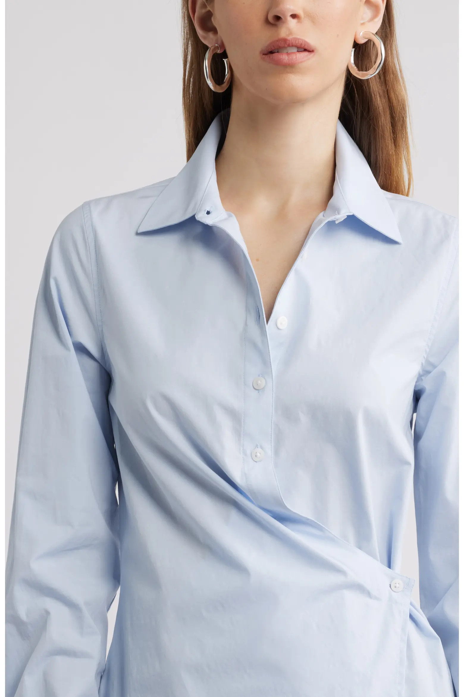 Long Sleeve Wrap Button-Up Shirt (Women) | Nordstrom | Nordstrom