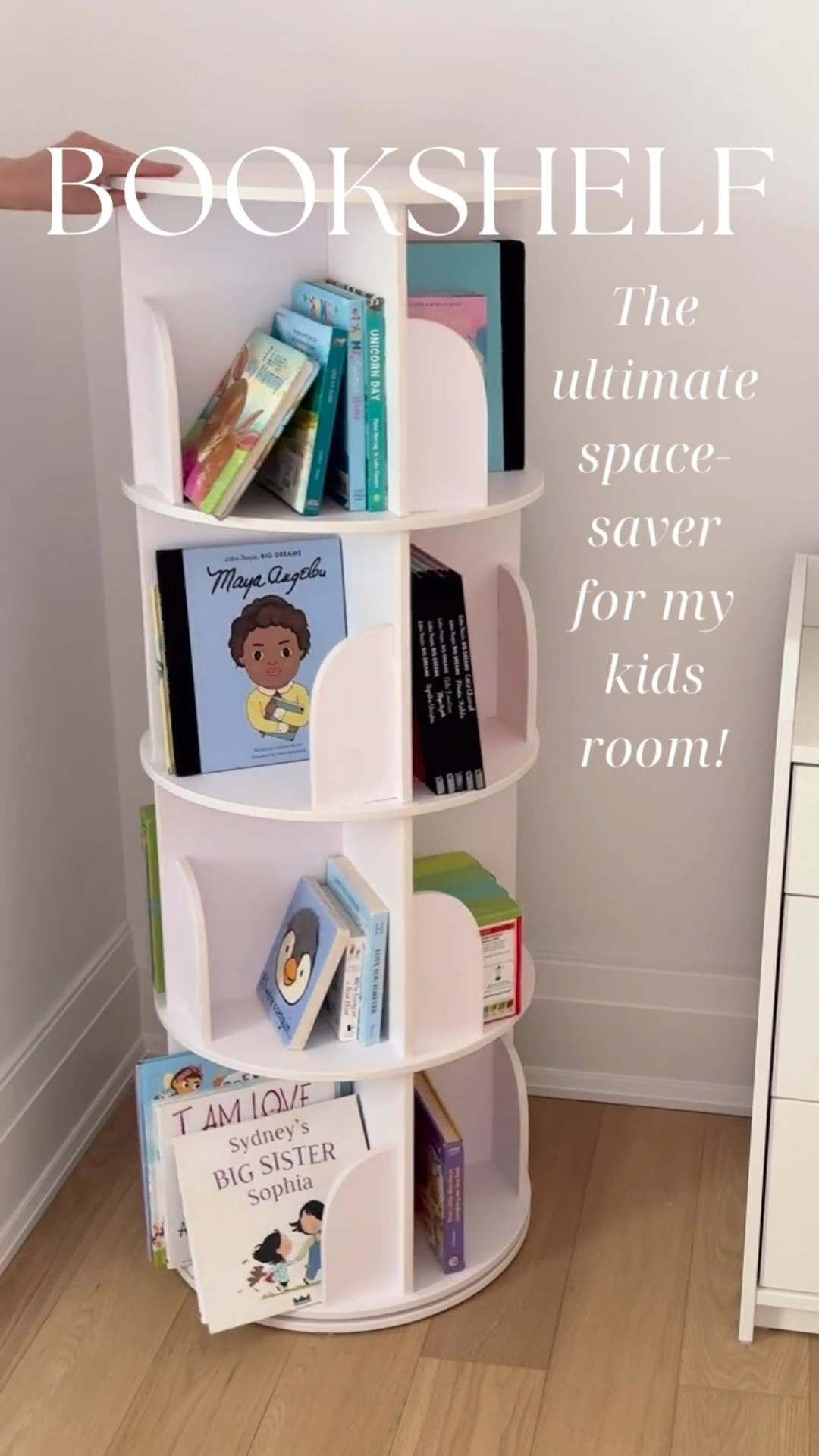 This space-saving hack changed my kids’ room for the better! 🏠💡

Bookshelf, kids room organization, rotating bookshelf, kids books, girls room, space saver, organization hack, kids storage, room storage, home organization, mom hack, amazon home finds 

#LTKsale #LTKcanada #LTKcasa