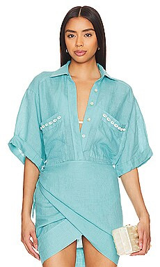 PQ Linen Top in Seaside from Revolve.com | Revolve Clothing (Global)