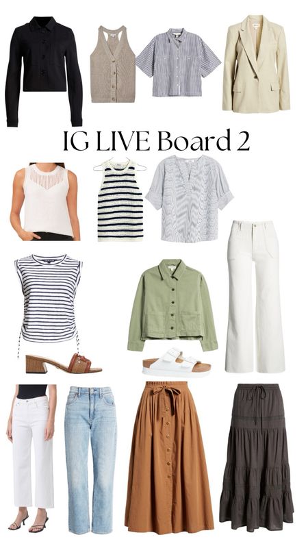 Ig live board 2
Skirts, tops, jackets and jeans.  All fit tts. 

#LTKSeasonal #LTKfindsunder100 #LTKover40