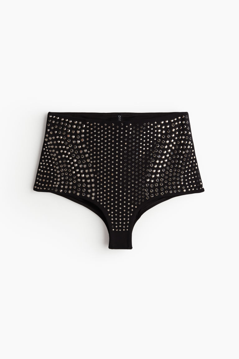 H & M - Studded Mini Shorts - Black | H&M (US + CA)