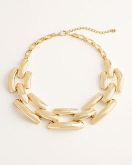 Goldtone Link Bib Necklace | Chico's