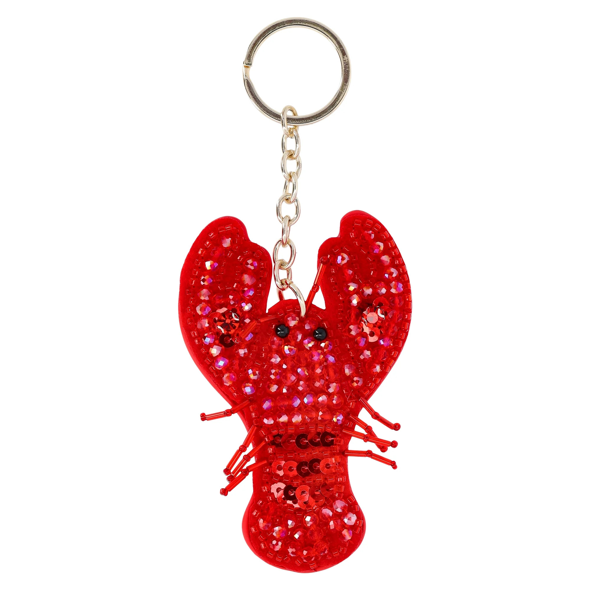 No Boundaries Women's Beach Icons Bag Charm, Red Rhinestone Lobster | Walmart (US)