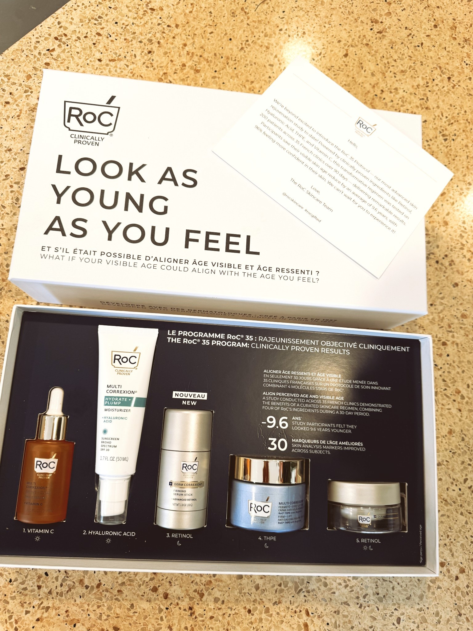 The RoC 35 Protocol was an advanced skin rejuvenation study offering transformation, using ingredients like retinol, hyaluronic acid, THPE and Vitamin C.

These ingredients address, brightness, hydration, firming, sagging, and texture. i’m obsessed with the dual eye cream that provides a gel for the lid and a cream for the under eye.

200 patients across 35 French clinics over 90 days saw their visible skin age reduce by an average of 9.6 years and almost 100% of them felt more confident.

That’s what it’s all about !🦋

@rocskincare is clinically proven, and it is in the mid range price category - that makes it perfect!

By the RoC 35 protocol as a set or purchase individually✨

serum, facial, skin prep line, best skin care products, mature skin prep

#LTKBeauty #LTKOver40