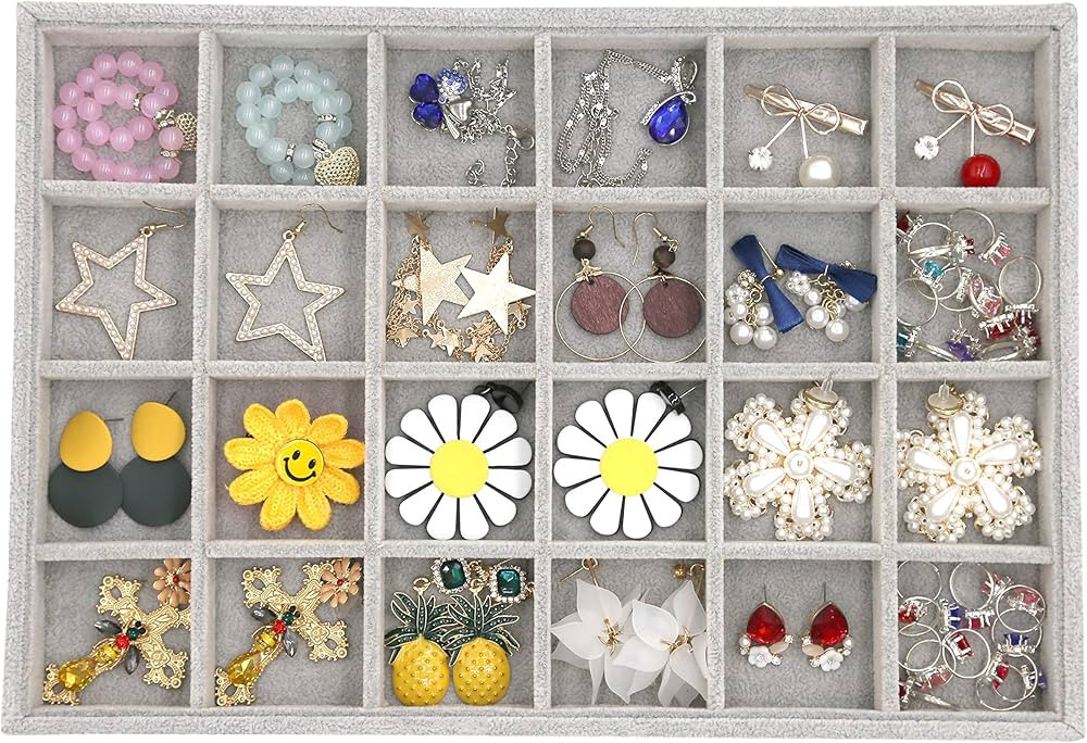 Stratalife Jewelry Organizer Stackable Earring Tray Drawer Inserts Drawer Jewelry Organizer Earri... | Amazon (US)