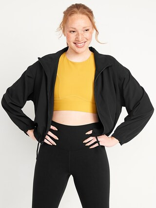 StretchTech Loose Cropped Full-Zip Jacket for Women | Old Navy (US)