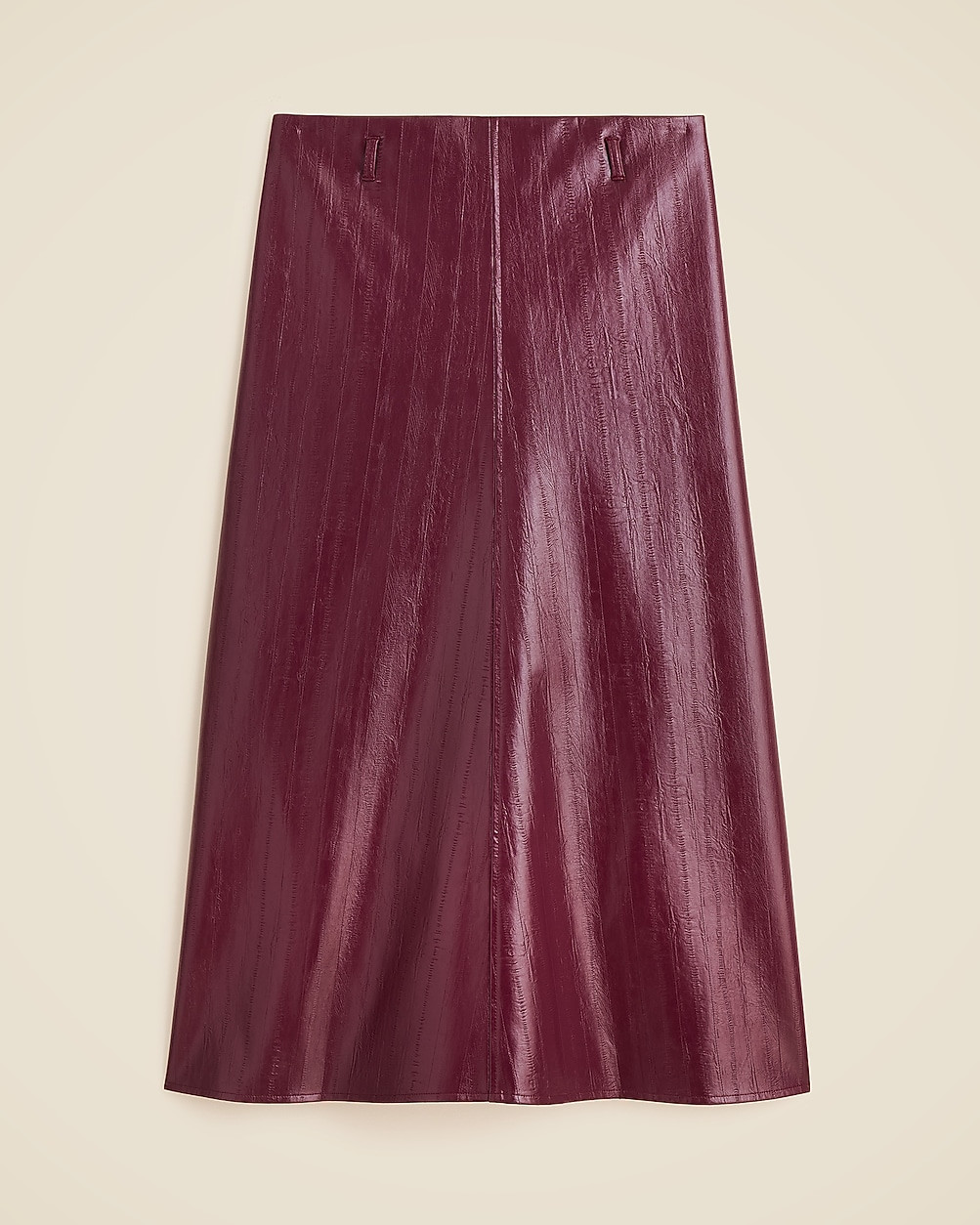 Collection A-line skirt in faux eel-skin leather | J. Crew US