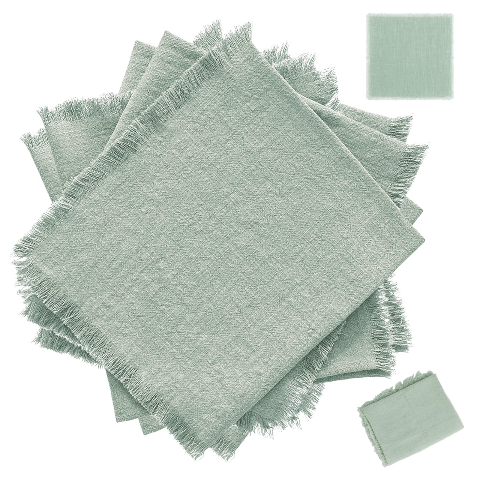 Stoffservietten, 6 Stück Serviettentücher mit Quasten, 42cm x 42cm Servietten Set, Quadratische... | Amazon (DE)