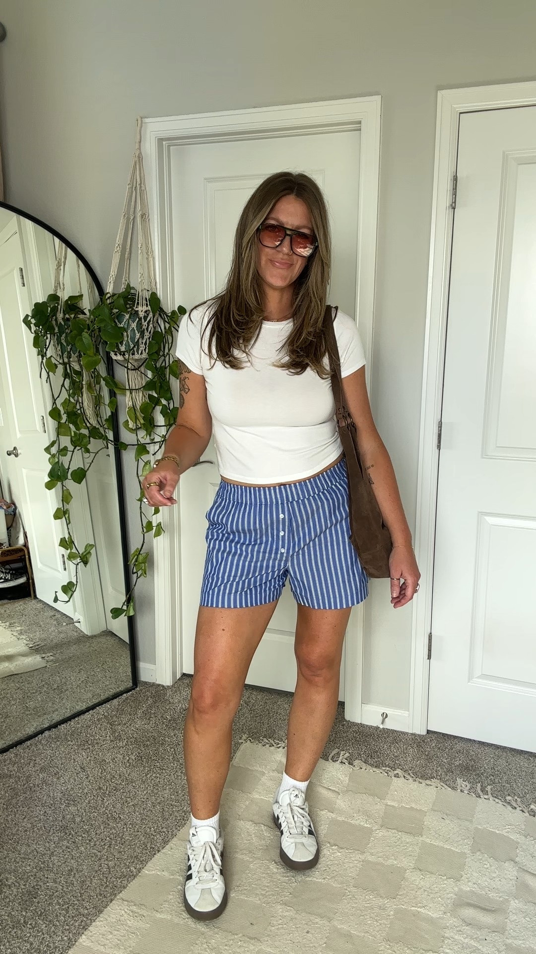 Large tee, medium shorts, 11 sneakers 

#LTKOver40 #LTKMidsize