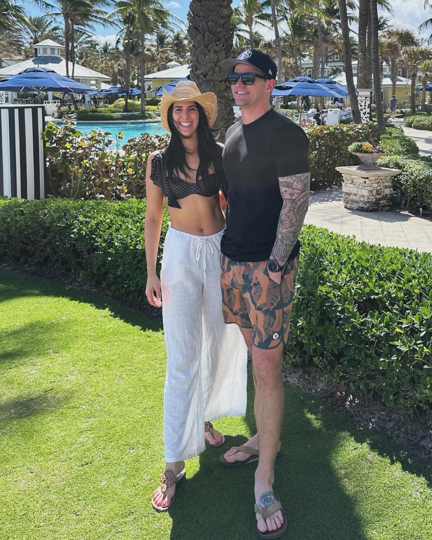 All about the bows this year! Size XS in the swimsuit top and medium on the bottoms- runs true to size! Pants also true to size and ordered S/M. 


Resort wear, vacation outfit, vacation style, swim style 

#LTKswim #LTKtravel #LTKshoecrush