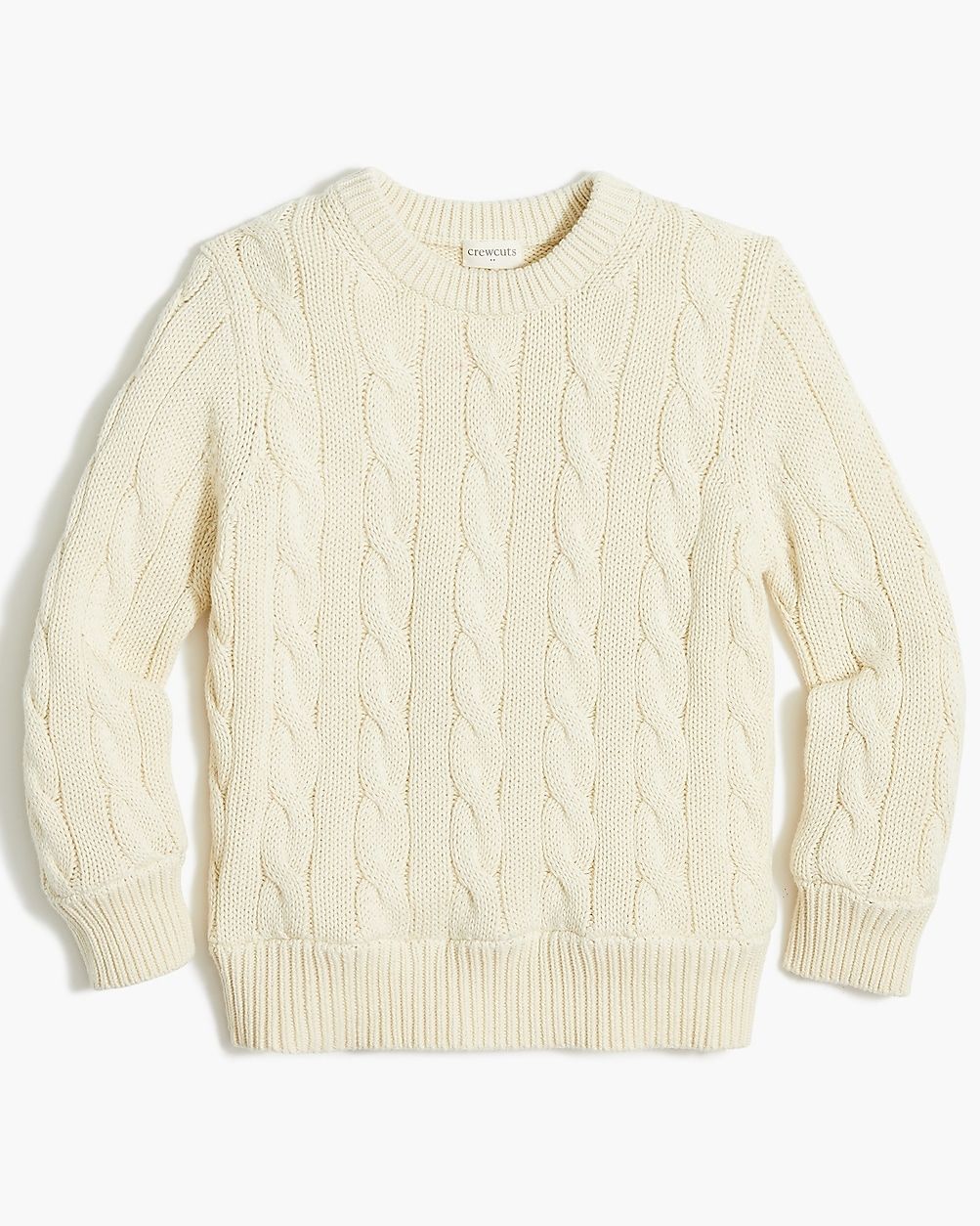 Kids' cable crewneck sweater | J.Crew Factory
