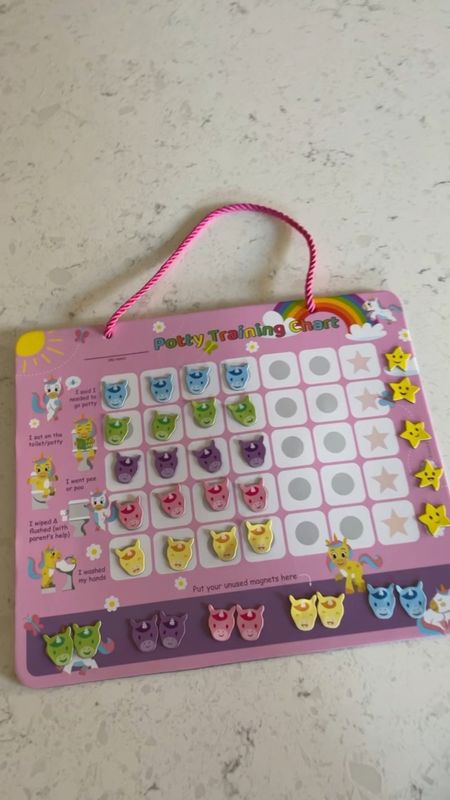 Potty training chart for toddler with unicorn magnets

#LTKkids #LTKunder50 #LTKfamily