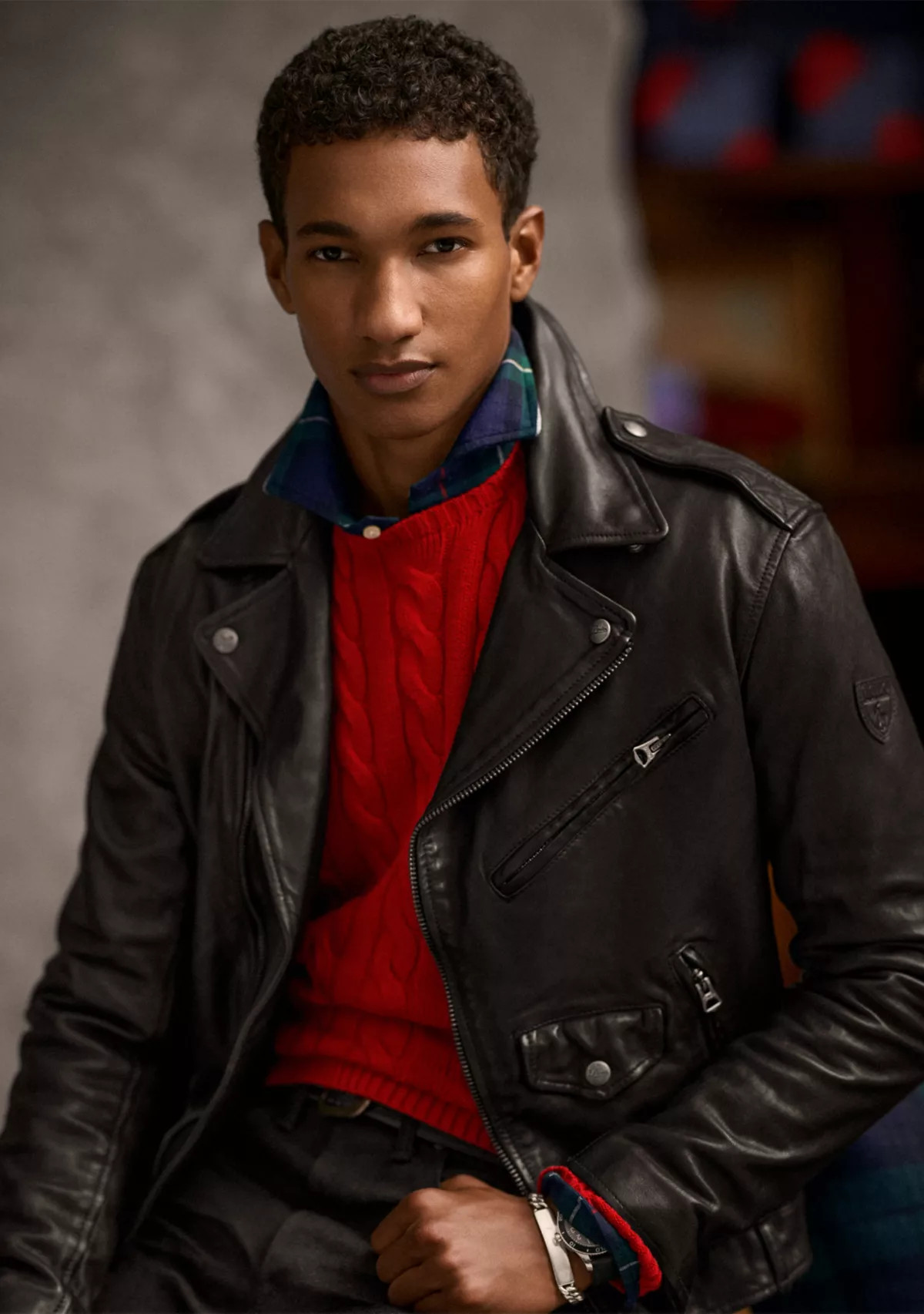 Cotton Cable Knit Driver Long Sleeve Sweater | Belk