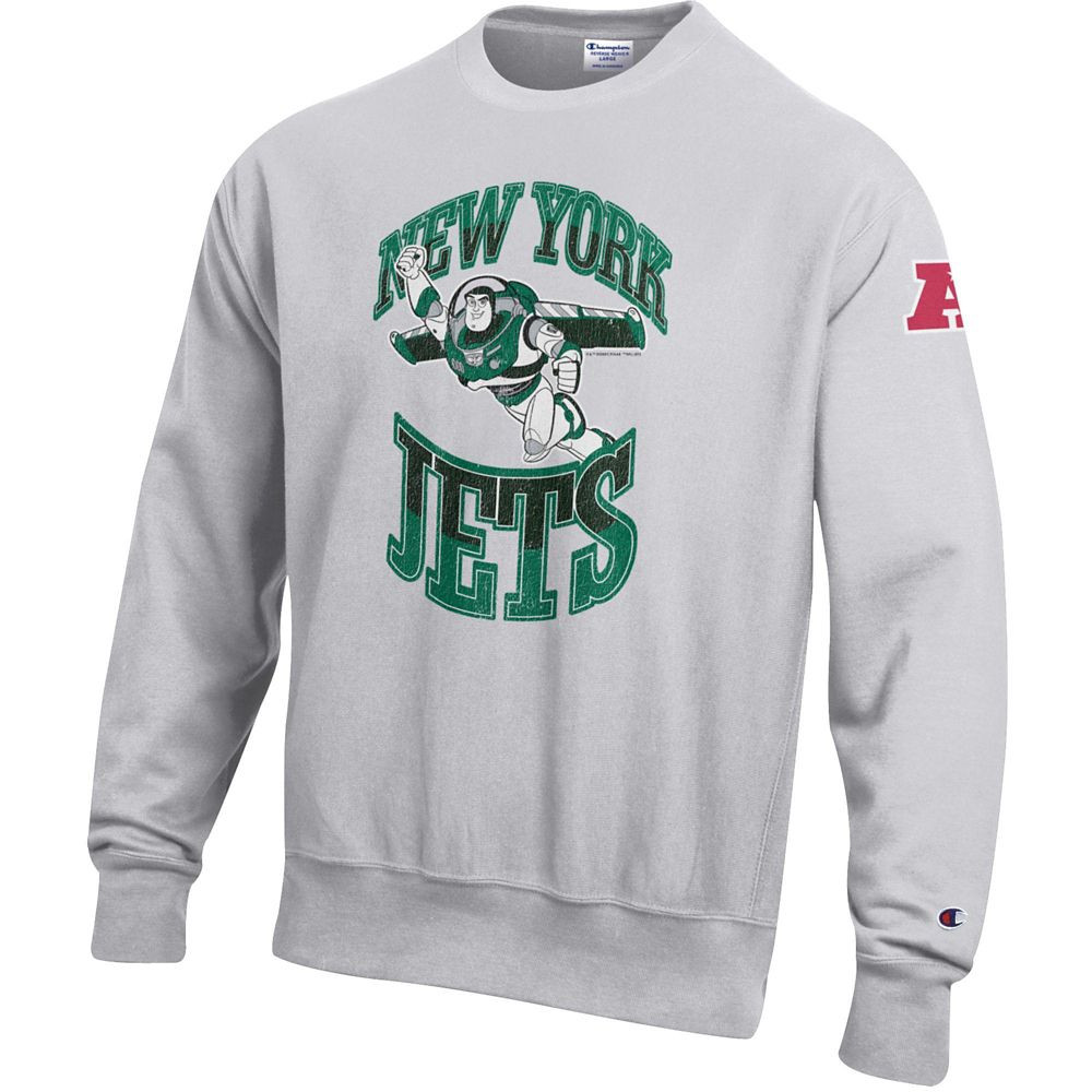 Buzz Lightyear – New York Jets Pullover Sweatshirt for Adults – Disney | Champion NFL | Disney Store