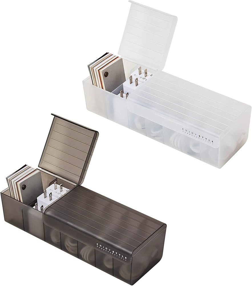 ZHSMYUP Data Cable Organizer Cases Set of 2 Charge Cable Management 7 Compartments Storage Box US... | Amazon (US)