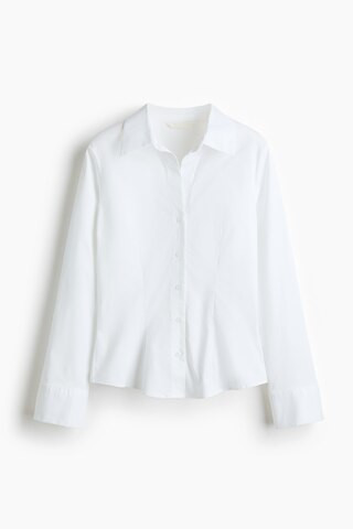 H & M - Taillierte Hemdbluse - Weiß - Damen | H&M (DE, AT, CH, NL, FI)
