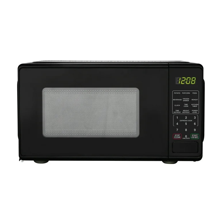 Mainstays 0.7 Cu ft Countertop Microwave Oven, 700 Watts, Black | Walmart (US)